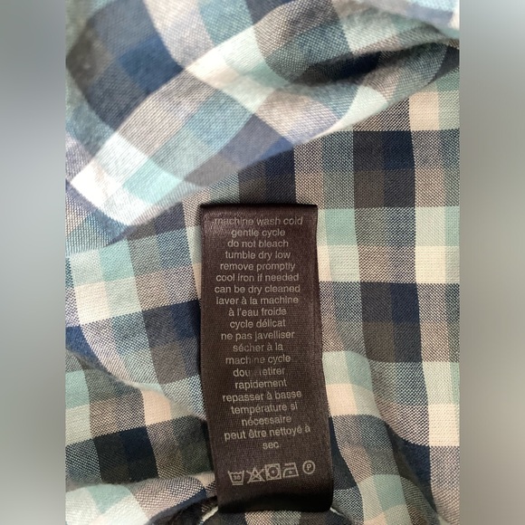 EUC John Varvatos Short Sleeve Striped Button Down Shirt Men’s Size Large - Picture 4 of 7